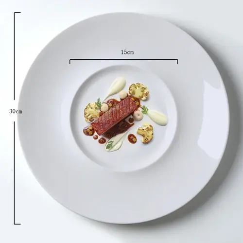 Assiette à manger ronde en céramique