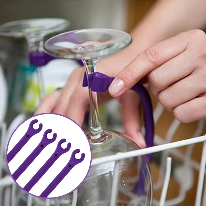 Supports flexibles pour verres à vin hauts
