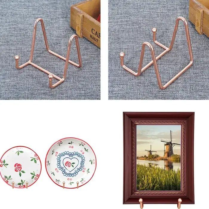 Support de Présentation Décoratif pour Assiettes et Plats en Métal – Présentoir de Table pour Objets Artistiques