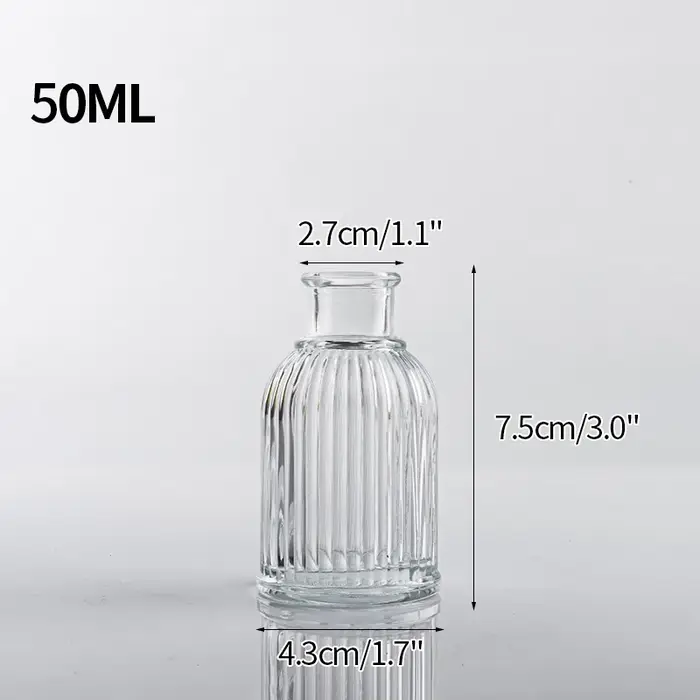 Vase en verre transparent, petits Vases à fleurs décoratifs modernes, Vases floraux minimalistes, dé