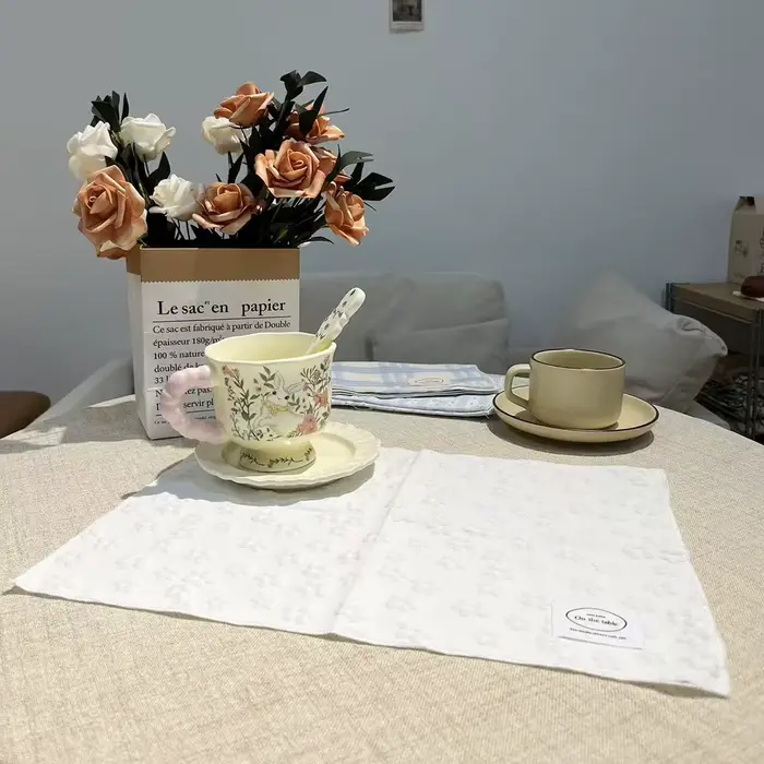 Napperon blanc tapis de Table isolation thermique pour cuisine napperons de salle à manger