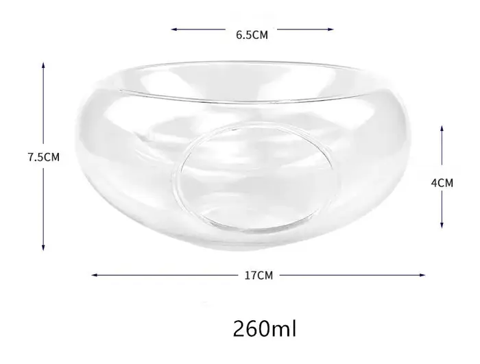 Bols à salade en verre à haute teneur en borosilicate, vaisselle d'hôtel créative, glace sèche, assi
