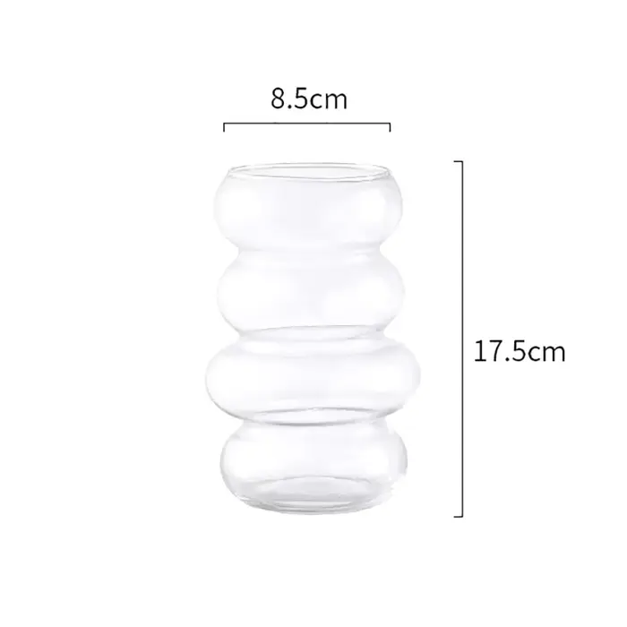 Vase en spirale en verre