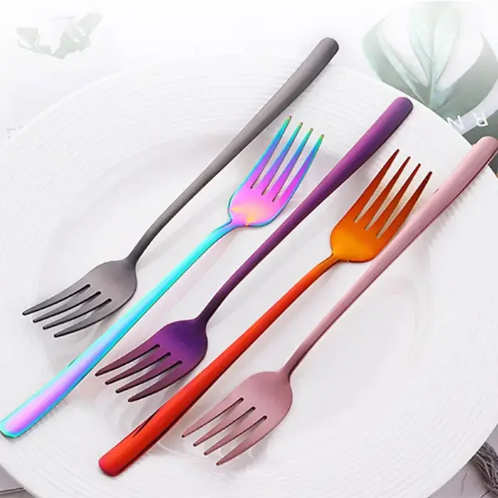 Fourchette QueFork à long manche en acier inoxydable