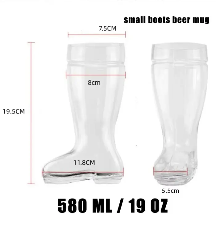 Tasse en verre en forme de botte de grande capacité, tasse de bière domestique pour Restaurant, tass