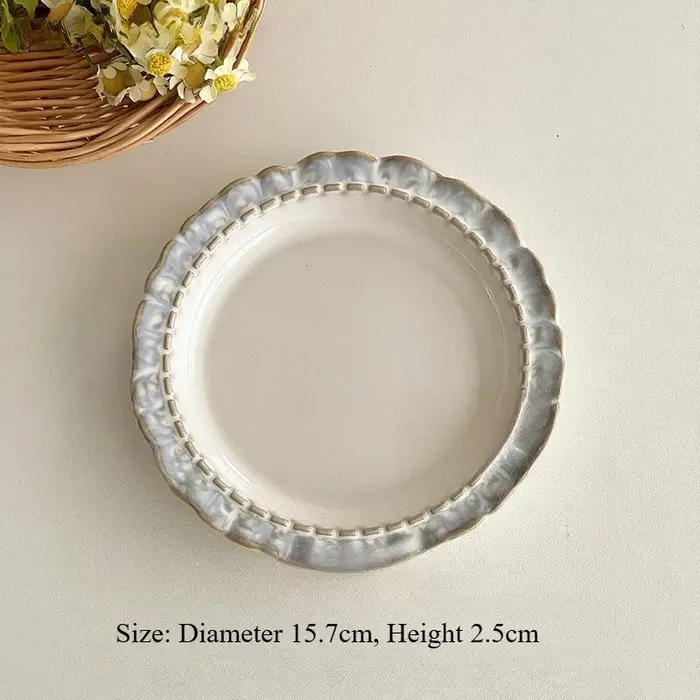 Assiette à manger rétro française