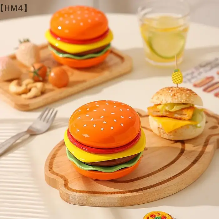MaveraHM4 Conjunto d'assiettes à hamburger empilables Burger 6 couches assiette à dîner