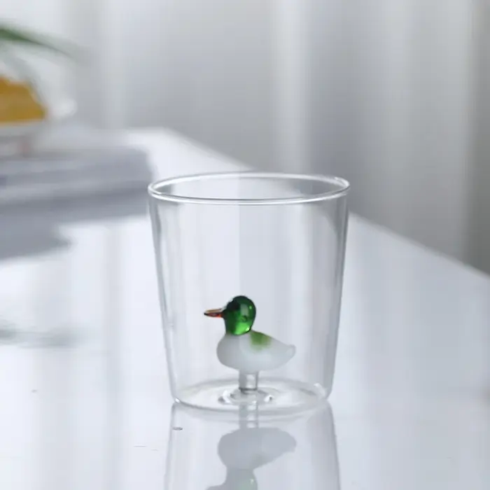 Tasse à café en relief d'animaux mignons, eau pour enfants, tasse à thé vert, verre à vin, flûtes à 