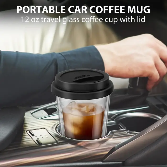 Tasses à café en verre à Double paroi de 350ml
