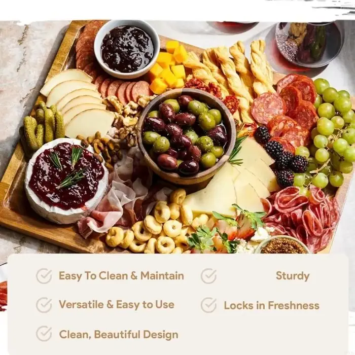 Support à gâteaux planche à charcuterie en bois d'acacias