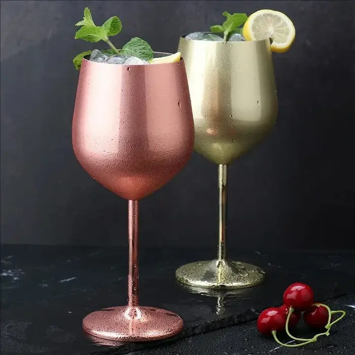 Nouveau Verre à Cocktail en Acier Inoxydable Créatif