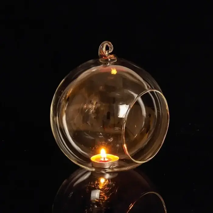 Boule creuse en verre pour bougie
