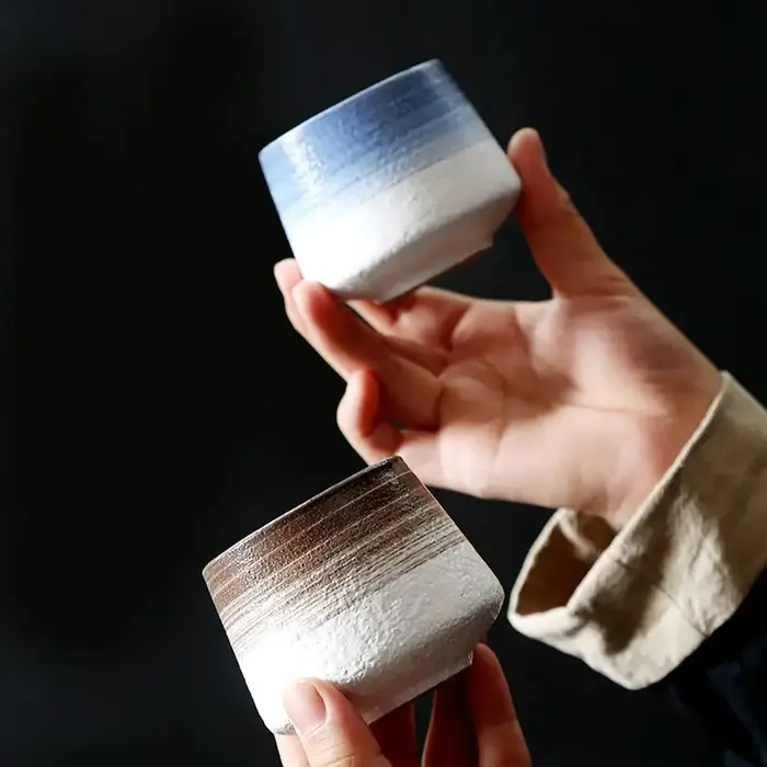 Tasse à café en céramique de transformation de four à thé rétro