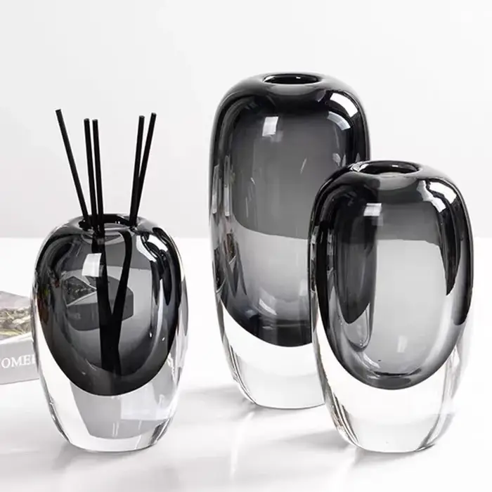 Vase en verre Transparent fleur de cristal