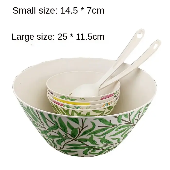 Assiette à manger occidentale en fibre de bambou
