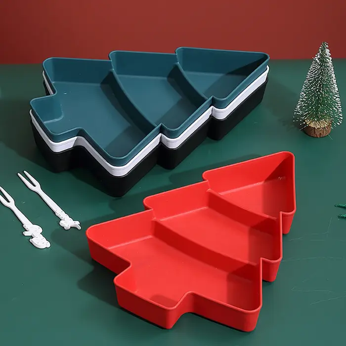 Assiette en forme d'arbre de Noël