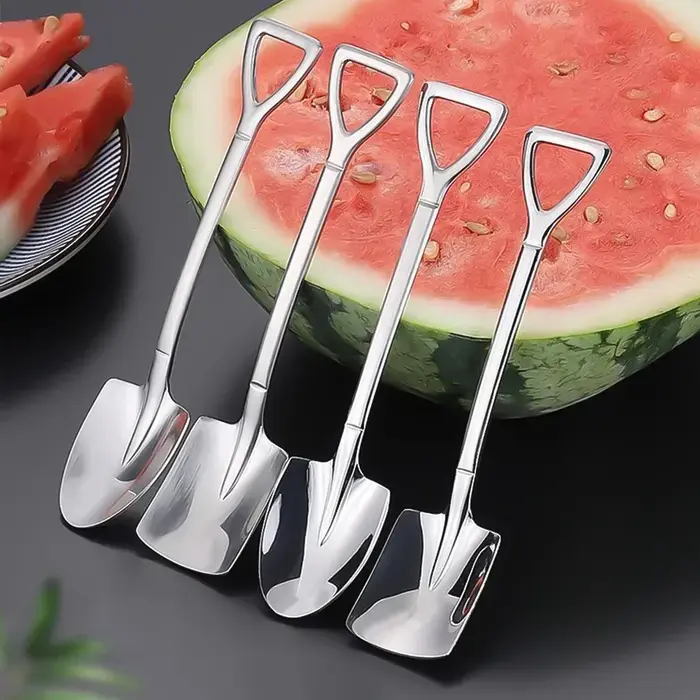 20/2x cuillères à pelle en acier inoxydable or argent Mini cuillère à café fruits crème glacée