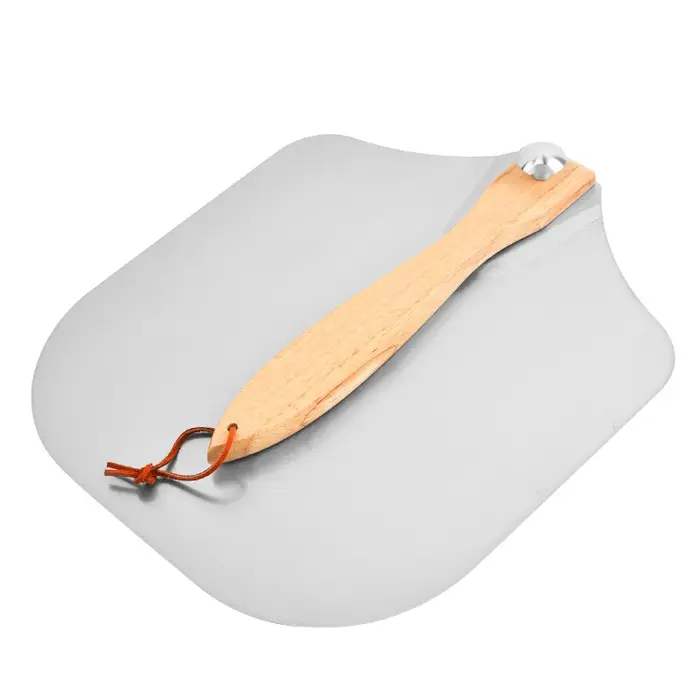 Grande palette perforée à Pizza, poignée courte pour four tournant, outils de cuisine, cuisson de Pi
