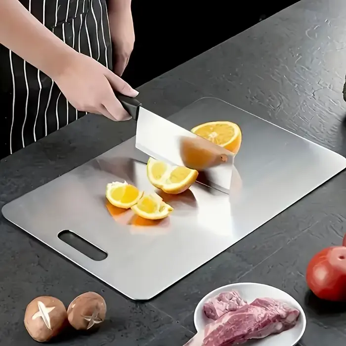 Ensemble de planches à découper en acier inoxydable
