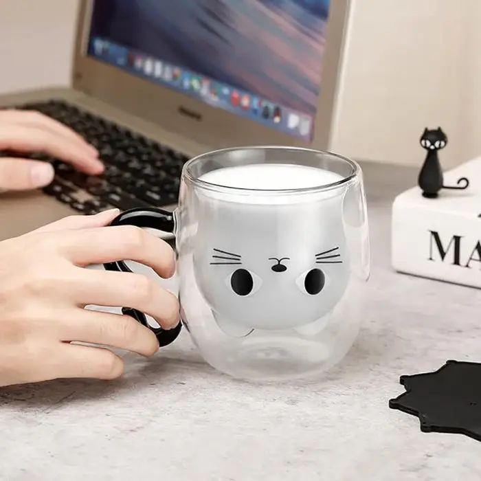 Tasse à café queue de chat