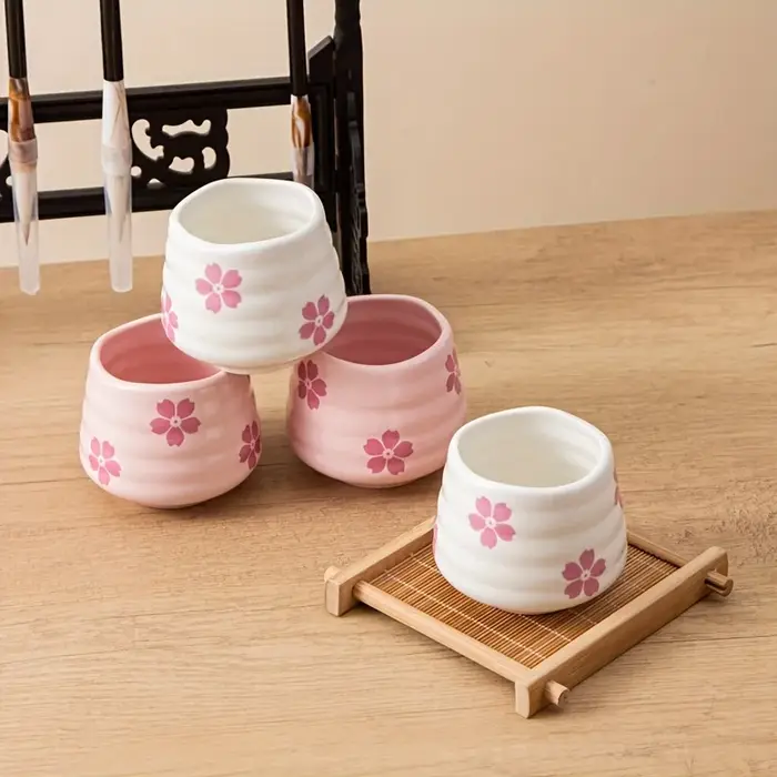 Tasse à thé en fleur de cerisier mignonne 160ml/5.4oz