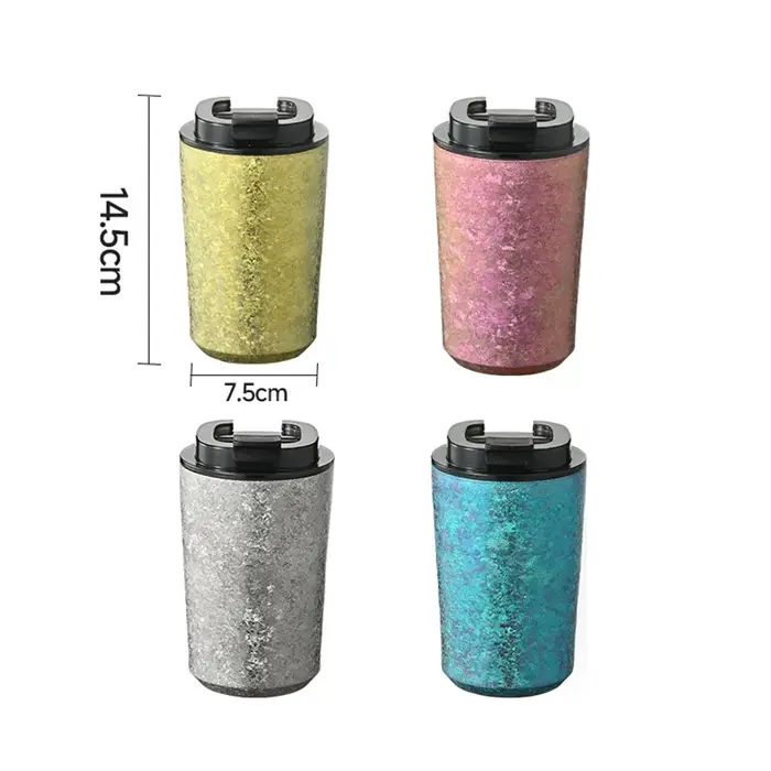 Tasses en titane tasse à café Double paroi Titan Thermos 380ML 12OZ thé bière lait tumblr isolé sous vide termos thermo