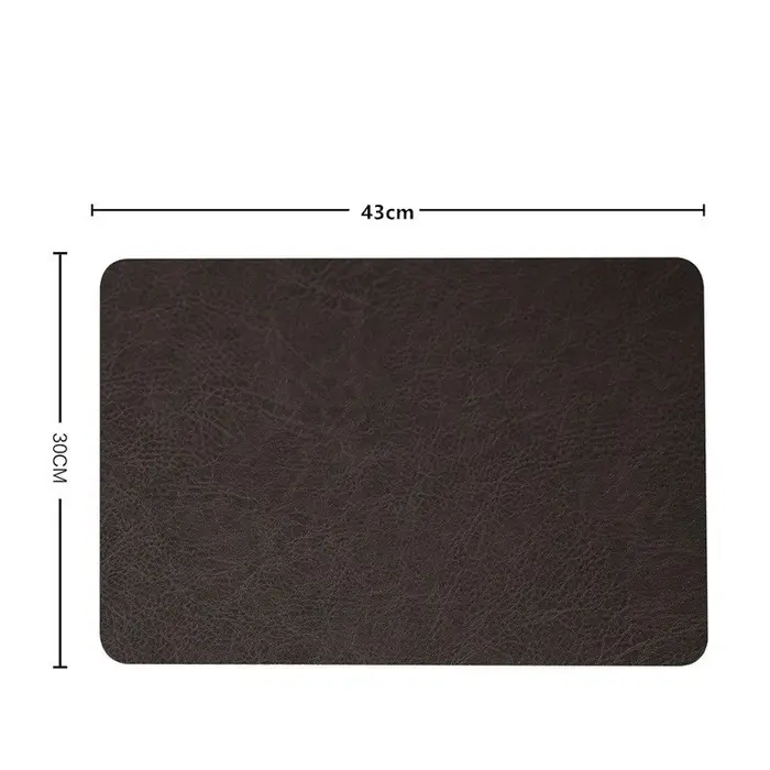 Napperons en cuir résistants à la chaleur pour cuisine, café, bar, lavables et essuyables, tapis et 