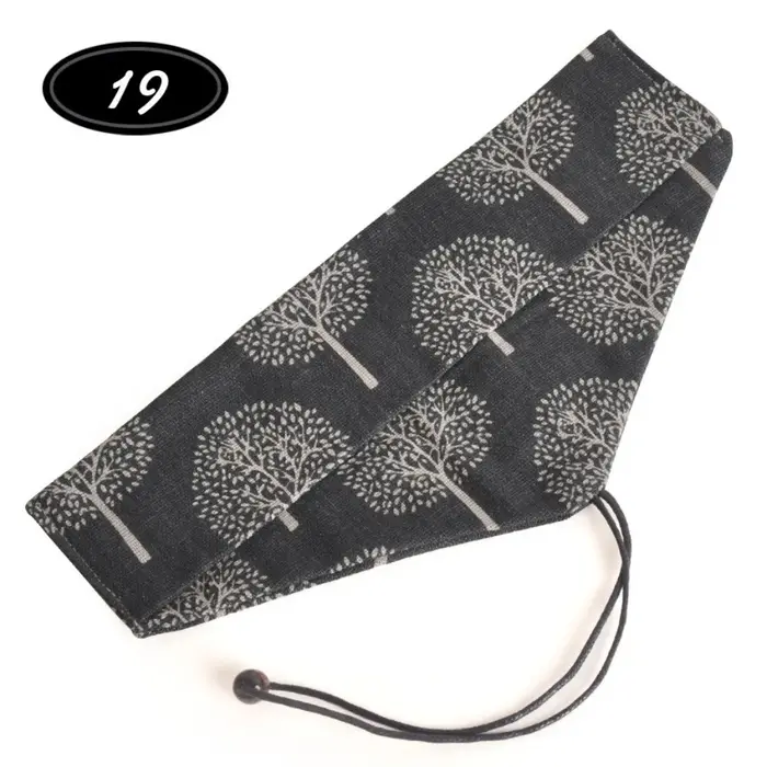 Pochette à couverts rétro en coton et lin, style japonais, étui à ustensiles portable, design enroul