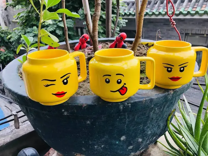 Tasses en céramique drôles dessin animé café lait thé tasse d'eau mignon drôle enfants boire Camping fête pique-nique