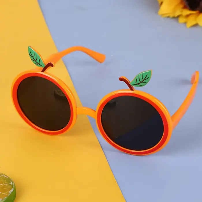 Lunettes de fête de conception Orange, lunettes d'accessoires de fête de conception de fruits en pla