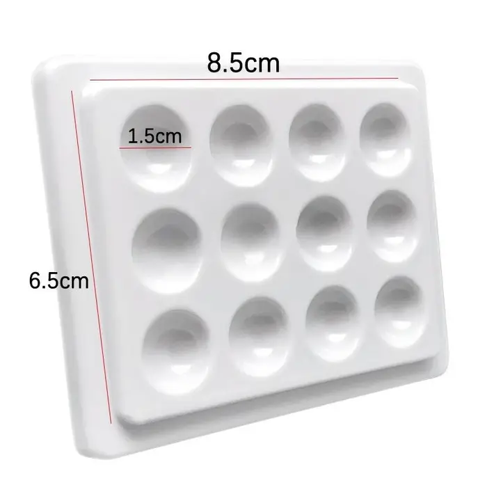 1 pièce avec couvercle, équipement de laboratoire, plaque de mélange et d'hydratation en porcelaine,