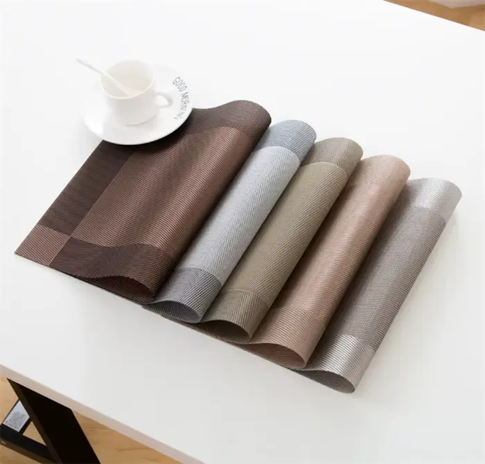 Ensemble de napperons lavables en PVC pour table à manger