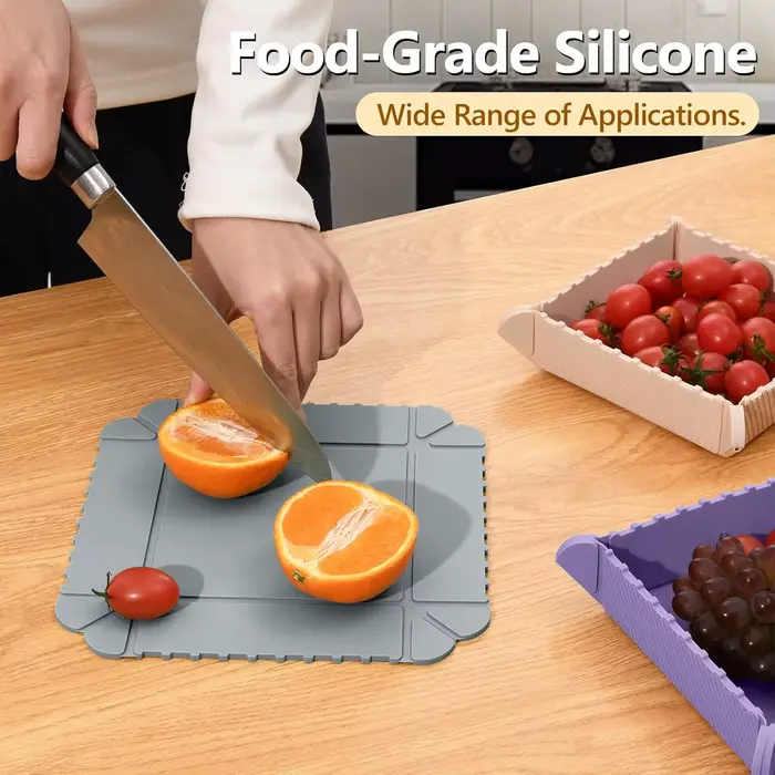 Sous-plats et dessous de plat pliables en silicone