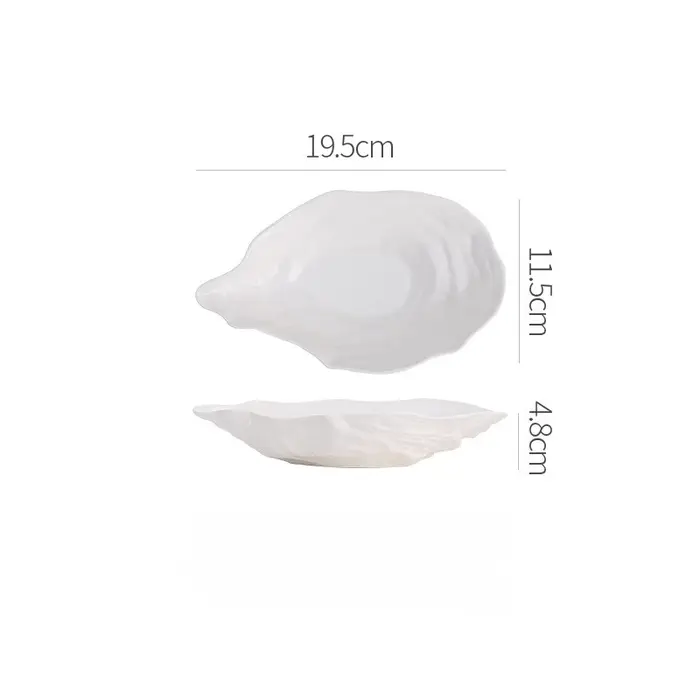 Assiette Sashimi en céramique créative en forme d'huître