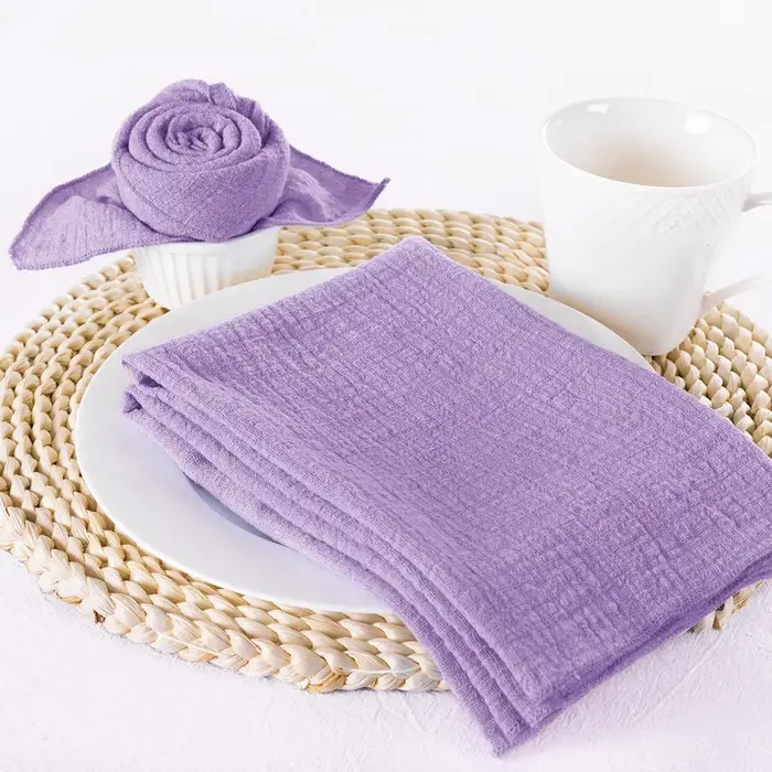 Ensemble de 6 Serviettes de Table en Coton Fait à la Main