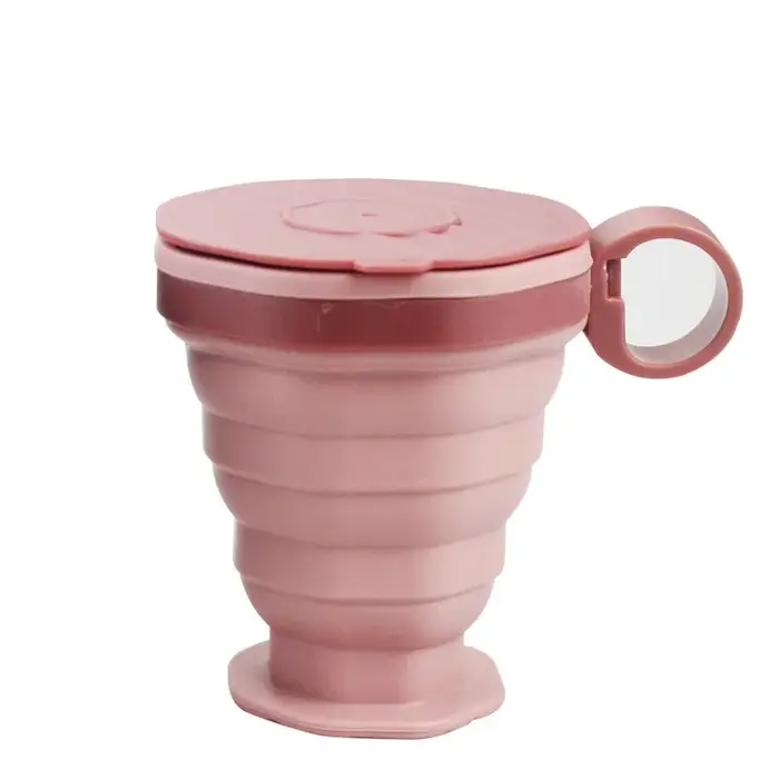 Tasse pliante portative en plastique, tasse à café en Silicone réutilisable, ensemble de tasses port