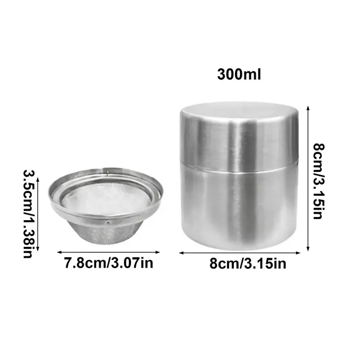 Kit de tamis et de boîte de rangement pour poudre de matcha