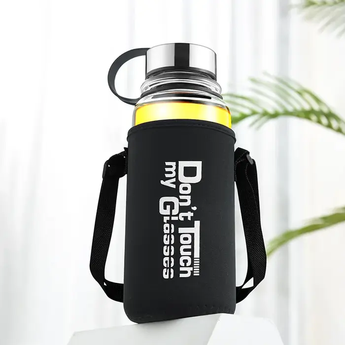 GIANXI 400/2000ML tasse en verre Transparent avec filtrage tasses à café de grande capacité avec couvercle ustensiles