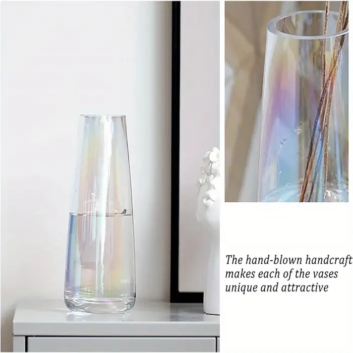 Vase en verre Transparent Aurora Illusion