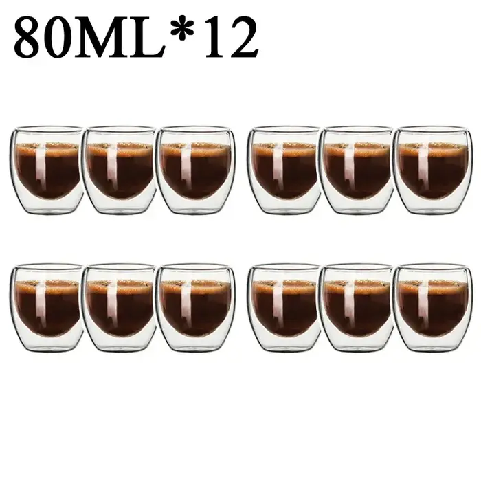 Tasse en verre borosilicaté à double paroi