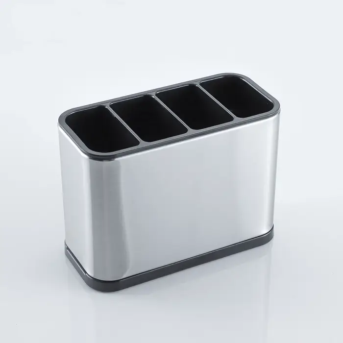Support de rangement de couverts de cuisine en acier inoxydable