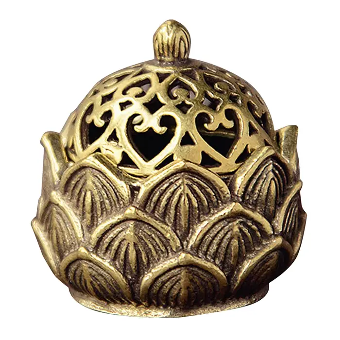 Brûleur d'encens décoratif de table, porte-encensoir en cuivre, ornement de bureau, magasin, bureau,