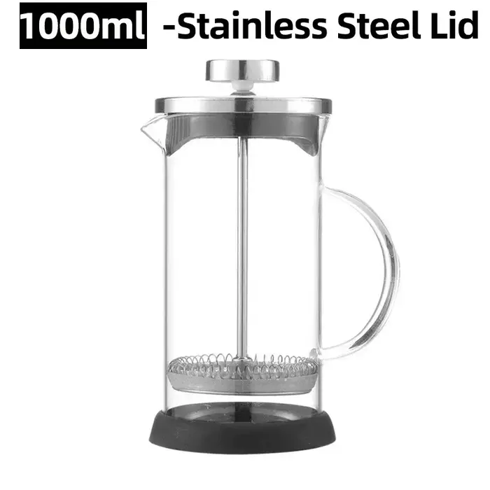 Cafetière à piston, presse à café en verre borosilicate résistant à la chaleur