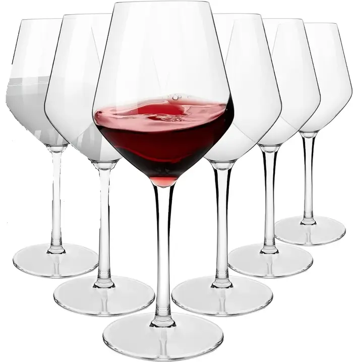 Verre à vin à tige en plastique transparent incassable