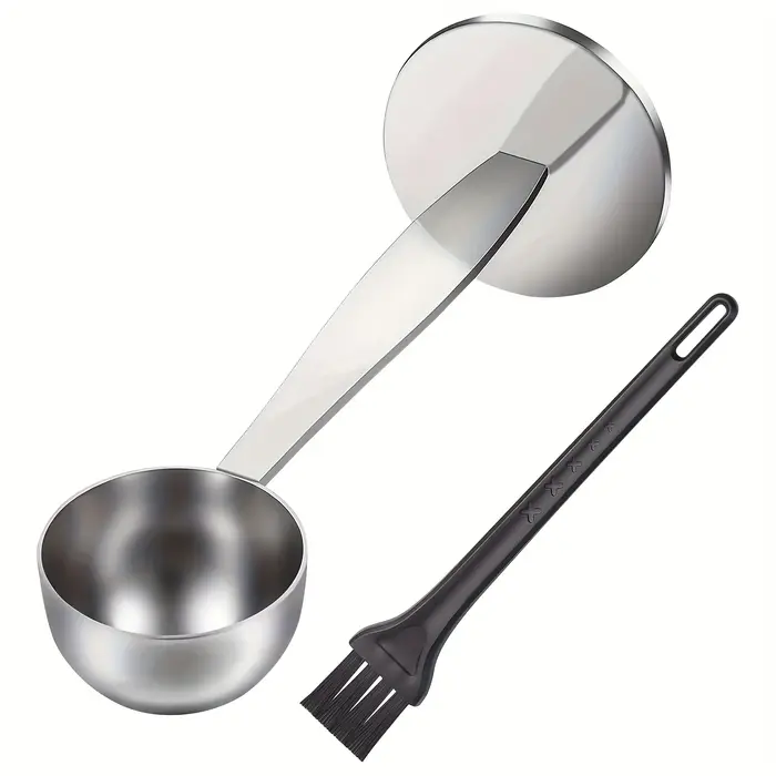 Cuillère à café 2 en 1 avec brosse