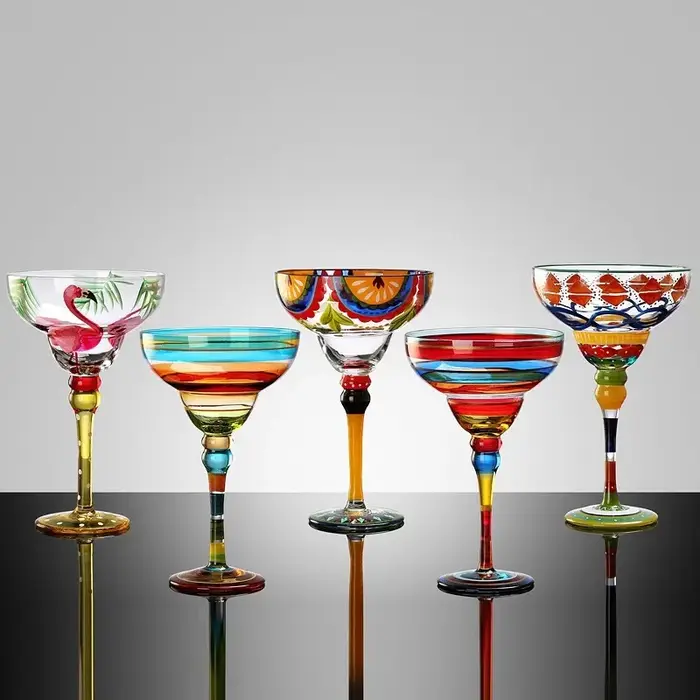 Verre à Cocktail peint à la main