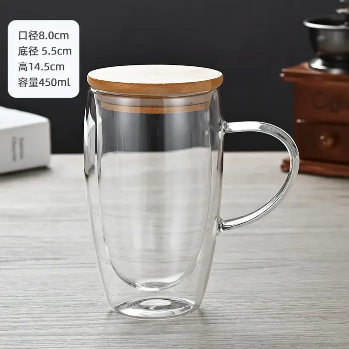 Verre Transparent isolé thermiquement créatif en forme d'œuf Double couche