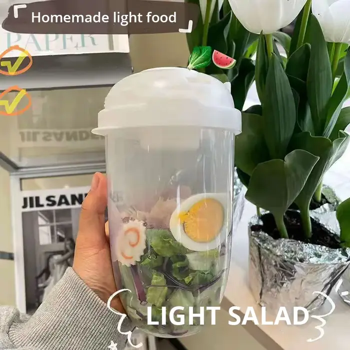 Bento en forme de bouteille saladier pour boîte à salade déjeuner avec fourchette