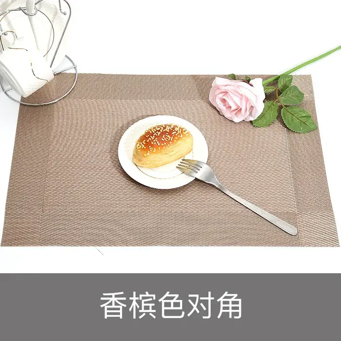 Ensemble de 2/4/6 napperons rectangulaires en PVC anti-brûlure