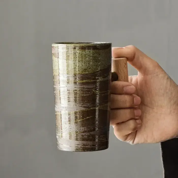 Tasse à café en grès faite à la main de Style japonais